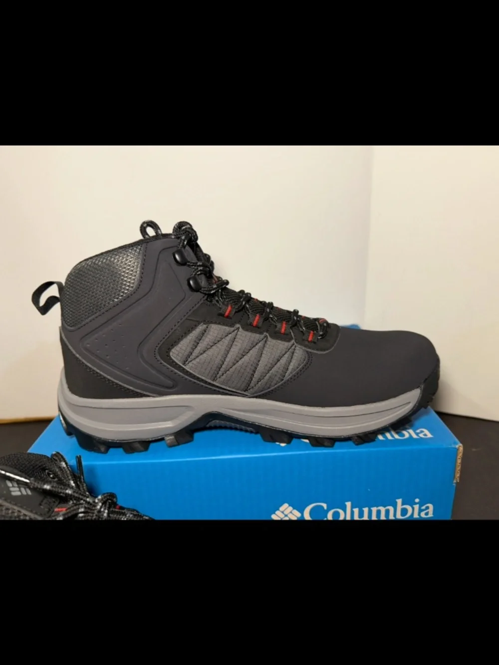 Columbia Transverse Waterproof Mid Hiking Boots Black/Grey/Steel Mens 9.5M